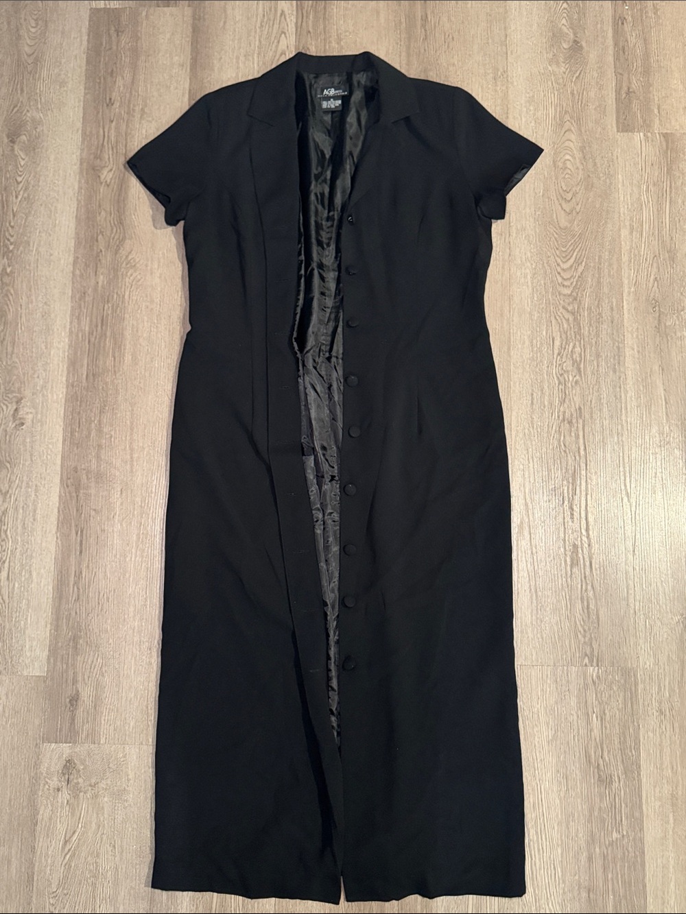 Byer California Black Button-Front Maxi Shirt Dress